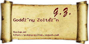 Godány Zoltán névjegykártya