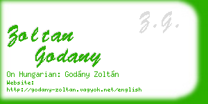 zoltan godany business card